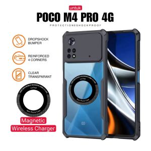 Case Poco M4 Pro 4G | Poco M6 Pro 4G Case Fusion Shochproof Proteck Camera With Magnetic Charging Wireless Sticker