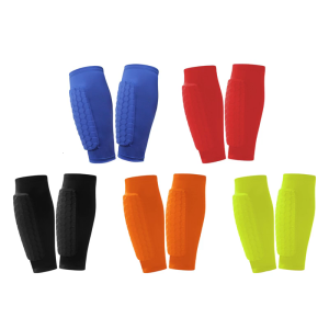Football Shin Pad Sleeves Breathable Shin Guards Legging Cover Honeycomb Calf Socks Calf Compression Sleeves Shin Pad