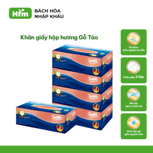 [HỘP 86 TỜ] Khăn giấy hộp rút cao cấp Tempo - 3 lớp bền dai không kích ứng da - Thương hiệu Đức