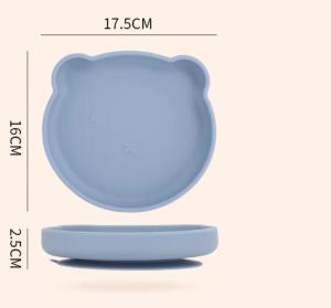 Baby/toddler/kids cute design dinning silicone food grade plate