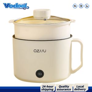 【Fast delivery】 220V 1.8L Electric Cooking Pot Multifunctional Small Fryer for Noodles Eggs and Steaks Compact and Easy to Clean Kitchen Tool