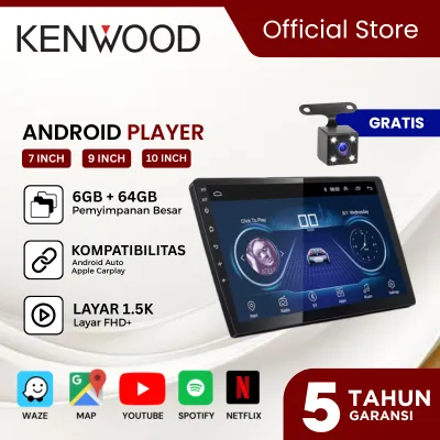 kenwood Android 13 Head Unit 7 9 10 inch 4+64G Universal Audio Mobil Radio Bluetooth GPS WIFI FM Layar Sentuh Unit Kepala Mobil Full HD Car Multimedia Player RAM 4G+ROM 32G