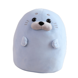 IPIE2 Mochi Anime Seal Plush Doll Soft Chubby Stuffed Animal Toy Baby Appease Doll PP Cotton Plush Seal Sleep Pillow Home Decor