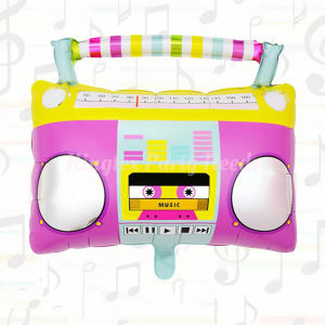 23 inches Radio foil balloon ins Music theme Radio shape aluminum foil balloon summer birthday party decoration