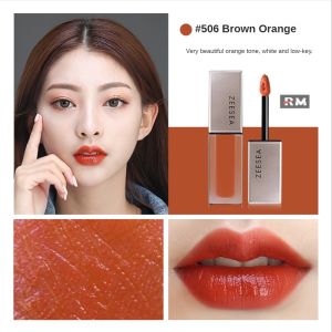 ZEESEA Light Mist Matte Lip Glaze Velvet Lipstick Long-Lasting Moisturizing Lip Gloss Lip Liquid Non-Fading And Non-Stick Cup Air Lip Cream Rotten Tomato Color Fashion 5ml