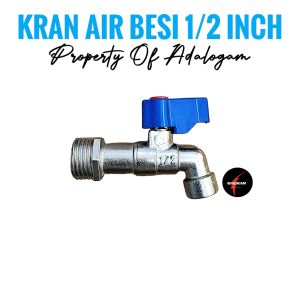 KRAN AIR BESI BC DRAT 1/2 INCH - Keran Air Taman Kran Tembok Model onda
