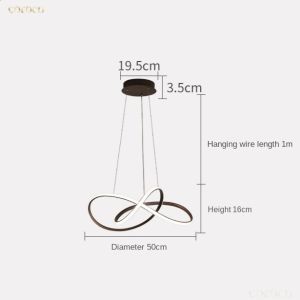 Modern LED Chandelier Pendant Lamp For Living Room Dining Room Kitchen Bedroom Simple Remote Control Hanging light