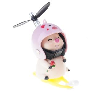 Cartoon Design Dashboard Ornament Rotating Propeller Ornament Vehicle Decorative Accessory for Motorcycles Bike Scooters