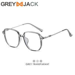 Grey Jack Kacamata Antiradiasi Blueray Kotak TR+Metal Ringan Fashion Pria Wanita Bisa Minus 83016