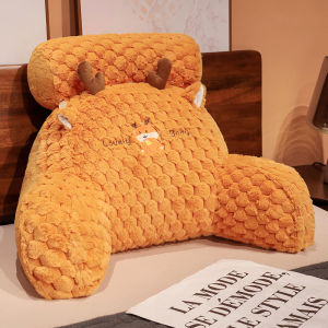 หมอนรองเอวกำมะหยี่ลายการ์ตูนเต่า หมอนนุ่มสำหรับหัวเตียงในห้องนอน หมอนนอนโซฟา หมอนรองหลังที่ถอดออกได้