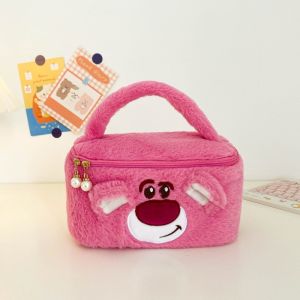 【Fei_fei】กระเป๋าใส่เครื่องสำอาง กระเป๋าถือ มีหูหิ้ว มีซิป พกพาสะดวก ลายการ์ตูน แพ็กเกจเก็บของ ของขวัญสำหรับเด็กผู้หญิง