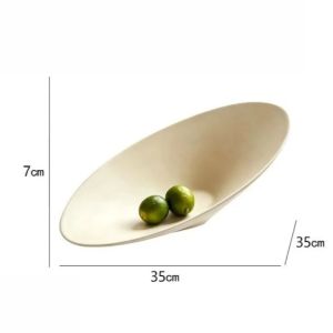 FFBH Nordic Specialty Plate Household Tea Table Snack Specialty Plate Creative Nut Fruit Plate Ornament Storage Decoration Tableware T4N8K