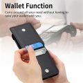Ốp lưng Samsung Galaxy Z Flip 6 có ngăn đựng thẻ & nhẫn, bao da PU chống sốc, ốp điện thoại có chân đế cho Galaxy Z Flip6 LZQB màu đen. 