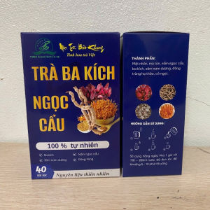 160 gói trà ba kích nấm ngọc cẩu Bảo Khang trà ba kích tím quảng ninh + ngọc cẩu + mú từn + mật nhân + sâm nam dương + cỏ ngọt