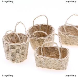 [COD] Laogeliang Giỏ Đựng Đồ thu nhỏ Nhà búp bê 1:12 Giỏ đan thực phẩm rau củ giỏ hoa cầm tay đồ chơi trang trí mô hình nhà bếp