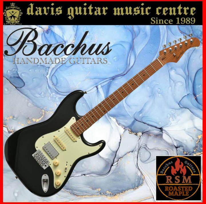 Bacchus BST-2-RSM-M-BK Black Electric Guitar Roasted Maple Neck