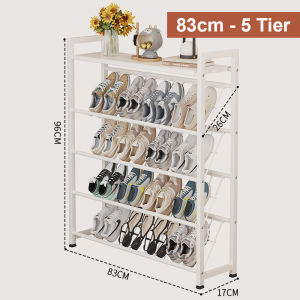 Encora Rak Kasut Logam Pengatur Kasut Logam Shoe Shelf Multilayer Narrow Space Metal Shoe Rack Shoe Organizer