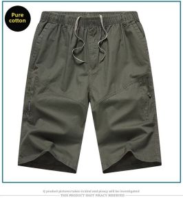 FUGUINIAO Plain Shorts for Men Justable Strap Buckle Below The Knee Original Garter Short Casual Pants