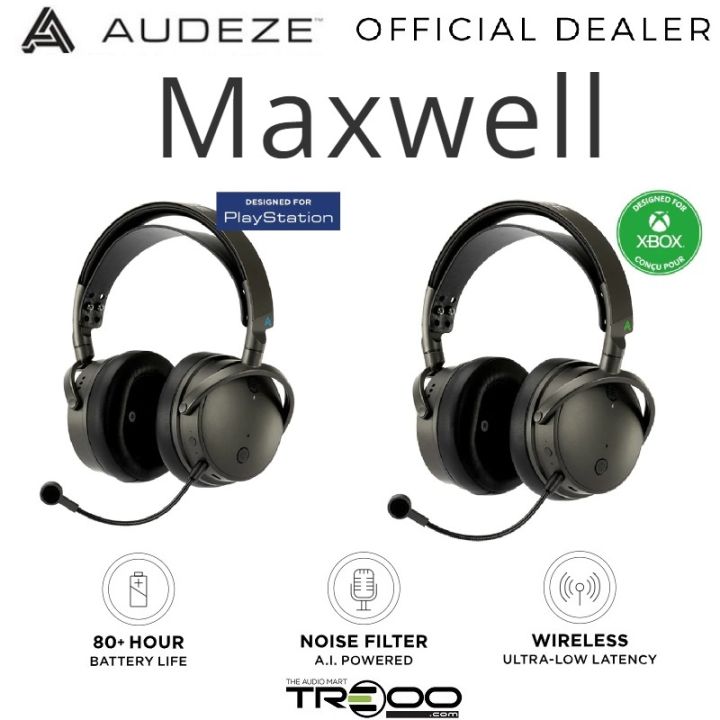 Audeze Maxwell Wireless Bluetooth 2.4GHz Over Ear Gaming Headset