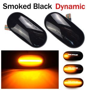 2Pcs Smoke Clear Lens LED Dynamic Flowing Fender Side Marker Ligth Turn Signal Lamp Amber Yellow Sequential Blinker Indicator For Honda Accord G8 2008-2012 Civic FD FB G9 2009-2015