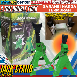 DOZIRO Jack Stand 3 Ton Tahanan Dongkrak Mobil 3 Ton Set 2pcs w/h Lock Pin Double Lock Tekiro