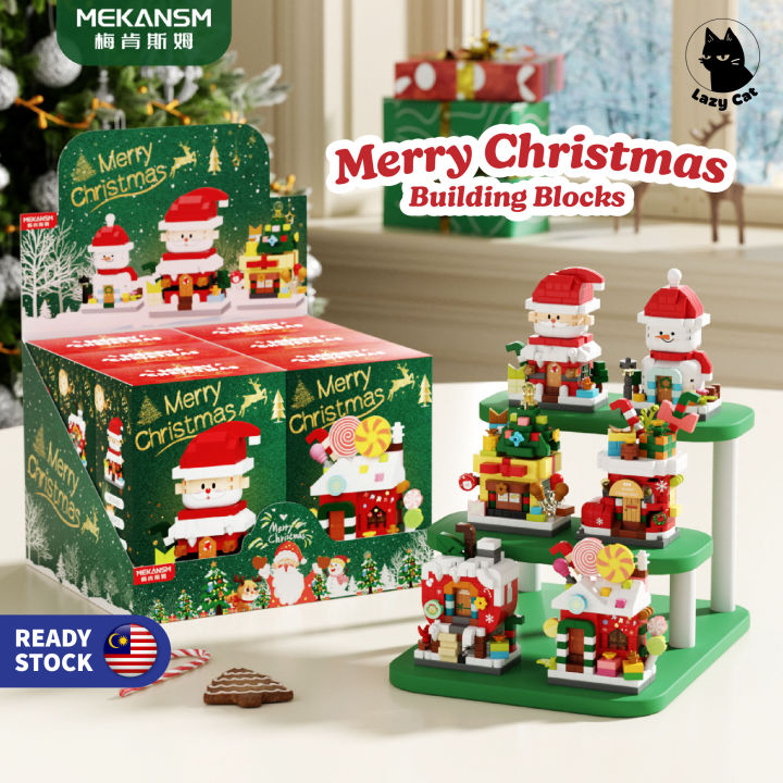 Christmas Mini Cute Cartoon Nano Bricks Building Blocks Toys Birthday ...