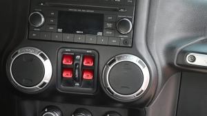 OnlyF U JeCar Aluminum Alloy Knob Decoration Cover For Jeep Wrangler JK 2012-2017 Window Lifting Switch Button Trim Sticker Accessories 2B5Z7