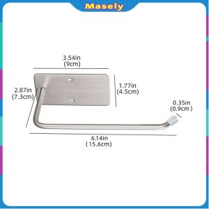Masely Toilet Paper Rack Towel Holder Kitchen Self-adhesive Hook Multifunctional Storage Rack 1Pc