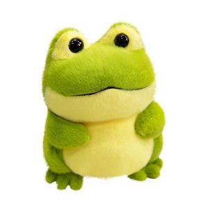 VERIDIAI PP Cotton Green Frog Plush Toy Cartoon Anime Collection Animal Fluffy Frog Figure Doll Childrens Toys 20/30cm Cartoon Frog Stuffed Toy Children Gift