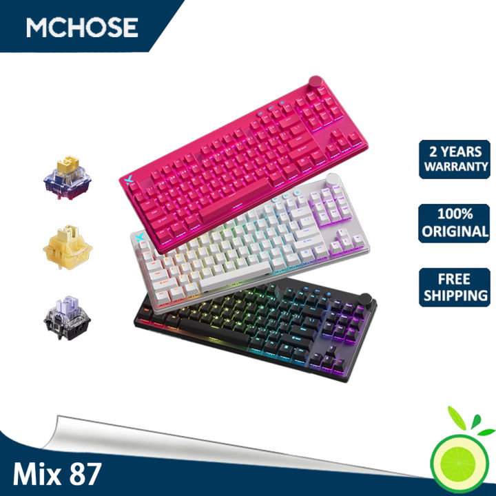キーボード Mchose mix87 Super Competitive rt 0.001 MCHOSE Mix 87 Mechanical Keyboard Customized 0.001ms 8k