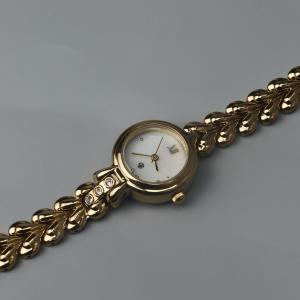 HB Jewelry LUELLA Gold Ladies Round Watch Heart Band Strap Minimalist Formal Business Office Wear Water Resistant Battery Operated Non Tarnish Hypoallergenic Watch