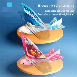 Bionic flying bird toys space flying hand thrown toys automatic lighted pirouette free flight toys