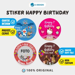 STIKER HAPPY BIRTHDAY / STICKER HAPPY BIRTHDAY / STIKER HAPPY BIRTHDAY ANAK / STICKER HAPPY BIRTHDAY ANAK / HAPPY BIRTHDAY / HAPPY BIRTHDAY ANAK / STIKER CUSTOM / STICKER CUSTOM / STIKER ULANG TAHUN / STIKER ULTAH / STICKER ULANG TAHUN