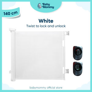 Babymommy👶Retractable Baby Safety Gate Child Barrier Extra Wide Mesh Safety Door for Stairs Doorways Hallways