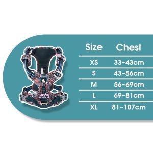 TRUELOVE Front Nylon Dog Harness Floral Cotton No Pull Soft Adjustable Pet Harness Reflective for Small Medium Large Dogs Running Training