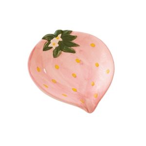 BEBA Cute Ceramic Soap Box Strawberry Watermelon Soap Storage Box Tray Container Luxury Style Soap Dish Holder Household