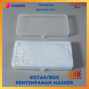 Urijk/Shield Seal Packaging Plastic Storage Hard Portable Protect Dustproof Disposable Face Mask Case Holder Box Kotak Penyimpan Masker Face Mask Storage Box Plastik
