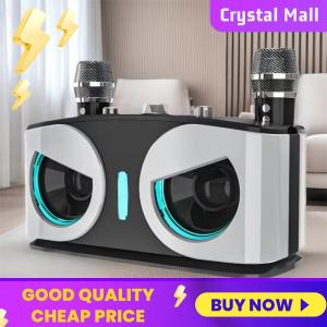 Portable BT Speaker System with 2 Microphones Rechargeable Battery for Adults Kids Home Party Gifts