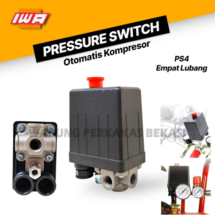 IWA Otomatis Mesin Compressor 1 Way / 4 Way Automatic Pressure Switch ...