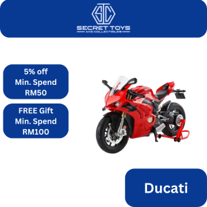Ready Stock Kawasaki H2R & Ducati V4S In Red 1:9 Alloy Metal  360G Weight Model Car Super Bike 川崎H2R 杜卡迪V4S1:9 合金模型金属摩托车模型摩托车精致玩具