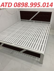 Giường sắt hôp vuông chịu lực tốt kích thước 1m2 1m4 1m6 1m8 dài 2m giao nhanh trong 2h hcmbình dươngbiên hòa