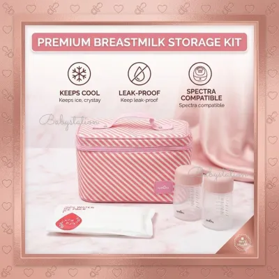 (Free 2 Bottles + 1 ice pack) JOGUMAN COOLER BAG / Spectra Breast milk cold storage bag / breastmilk bag / breastpump bag