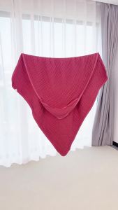 Chăn quấn trẻ sơ sinh loại A khăn tắm có mũ cho bé bằng cotton nguyên chất màu trơn khăn tắm vải xô 6 lớp 100% cotton chăn quấn vải xô 6 lớp (khăn quấn/đầm quấn cho bé) 200g hai chiếc.