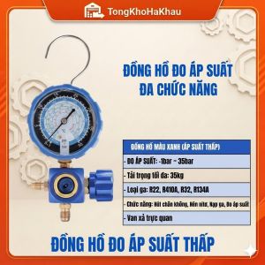 [Có Sẵn] Đồng hồ đơn đo áp suất gas lạnhđồng hồ áp thấp áp caochân khôngnạp ga điều hoà máy lạnh R22 R410a R32 R134
