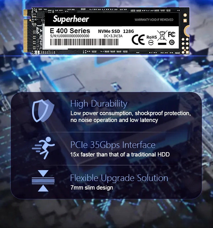 Superheer NVME PCIE 3.0 SSD Solid State Drives 128gb/256gb/512gb