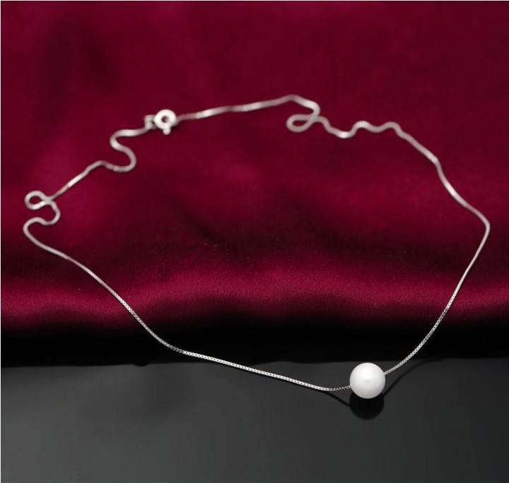 Simple Style Clavicle Chain Silver Plated Necklace Pendant The Only