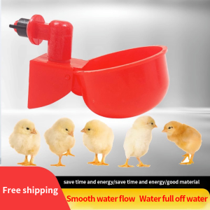 Automatic Chicken Water Cups Drinker  Poultry Hen Feeding Tools Red Drinking Bowl