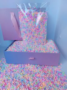 เม็ดโฟมสีพาสเทล โฟมเม็ดสีหลากสี ของขวัญวันเกิด ของปัจฉิม ขนาด3-4 มิลสีสันสดใส สวยน่ารัก มี3นาดให้คุณเลือก ราคาถูก