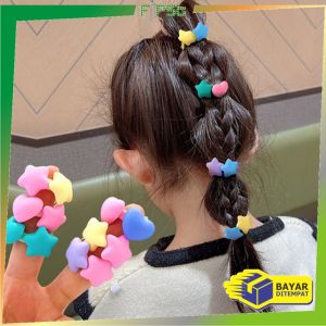 FH-C770 Ikat Rambut Mini Anak Perempuan 10IN1 Motif Love Korean Fashion / Set Aksesoris Rambut Anak Karakter Lucu Import