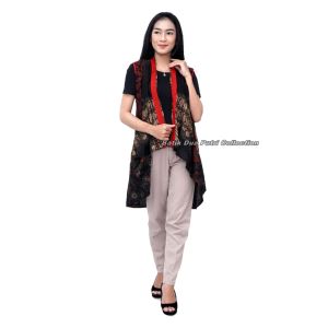 CARDIGAN BATIK BOLERO BATIK OUTER BATIK Batik Wanita Atasan By Batik Dua Putri Pekalongan = CARDIGAN LIS MERAH